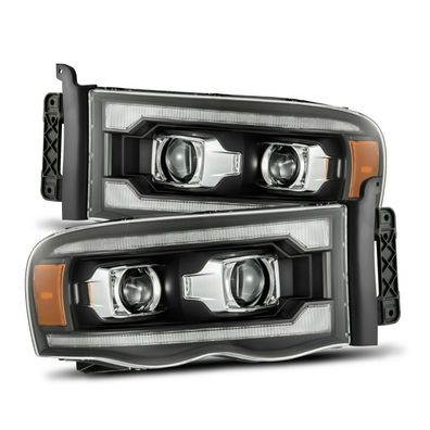 DODGE RAM 2002 - 2005 LUXX LED Projector Scheinwerfer 02 - 05 LED SEQ schwarz DRL C