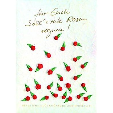 Karte 'Für Euch soll es rote Rosen regnen', 41722 1 St