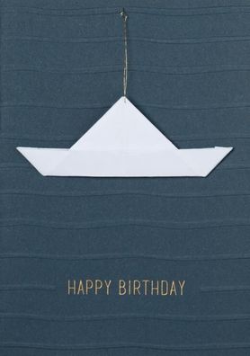 Räder Origami Karte Happy Birthday Boot , mit Umschlag 63082 1 St