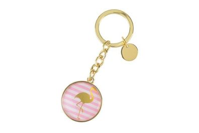 Schlüsselanhänger 'Flamingo' gold, 72885 1 St