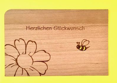 Grußkarte mit Umschlag, Biene Blume, G216 1 St