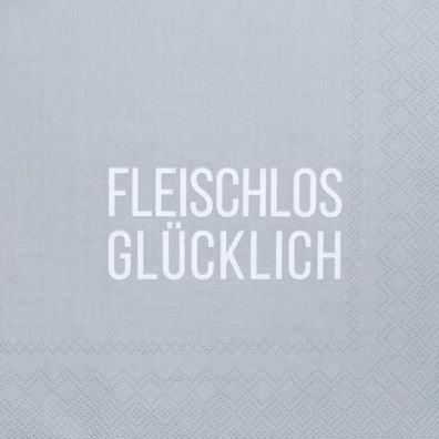 Räder DINING Servietten, Fleischlos Glücklich, 33x33 cm, 16406 20 St