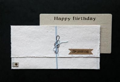 Papierpost Karte 'Zum Geburtstag', Notenschlüssel, 10320 1 St