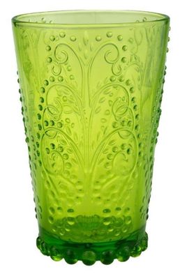 Trinkglas grün mit Muster, 592560 1 St