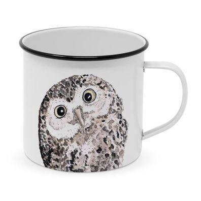 Owl, Happy Metal Mug, 0,4l, 604125, 1 St 1 St