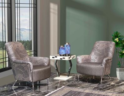 Luxus Wohnzimmer Moderne Möbel Set 2x Sessel in Wohnzimmer Relax Lounge