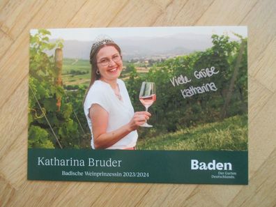Badische Weinprinzessin 2023/2024 Katharina Bruder - handsigniertes Autogramm!!!