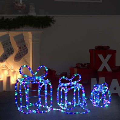 vidaXL Weihnachtsdekoration Geschenkboxen mit 180 LEDs Indoor Outdoor