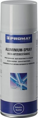 Aluminiumspray b. + 500GradC hellsilber, glänzend 400 ml Spraydose PROMAT Chemicals