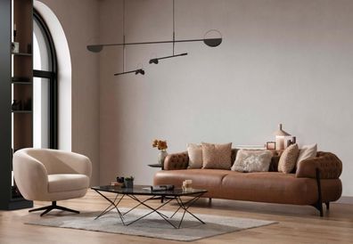Sofagarnitur 3 + 1 Sitzer Sessel Garnitur Modern Relax Sessel Möbel Neu Luxus