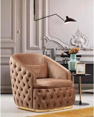 Design Sitzer Luxus Sessel Relax Textil Sessel Relaxsessel Modern Chesterfield