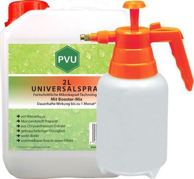 PVU 2L + 2L Sprüher Insekten Schutz Vernichter Mittel Spray bekämpfen gegen