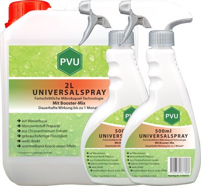 PVU 2L + 2x500ml Insekten Schutz Vernichter Mittel Spray bekämpfen gegen