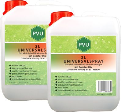PVU 2x2L Insekten Schutz Vernichter Mittel Spray bekämpfen gegen Ungeziefer