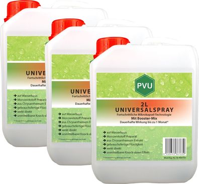 PVU 3x2L Insekten Schutz Vernichter Mittel Spray bekämpfen gegen Ungeziefer