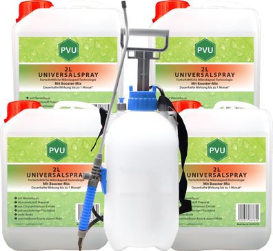 PVU 4x2L + 5L Sprüher Insekten Schutz Vernichter Mittel Spray bekämpfen gegen