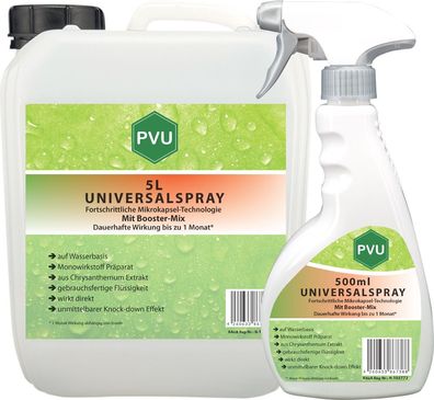 PVU 5L + 500ml Insekten Schutz Vernichter Mittel Spray bekämpfen gegen