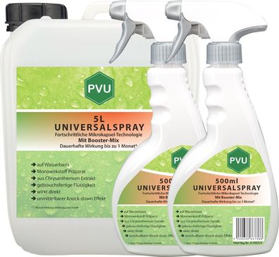 PVU 5L + 2x500ml Insekten Schutz Vernichter Mittel Spray bekämpfen gegen