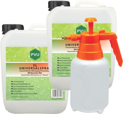 PVU 2x5L+ 2L Sprüher Insekten Schutz Vernichter Mittel Spray bekämpfen gegen