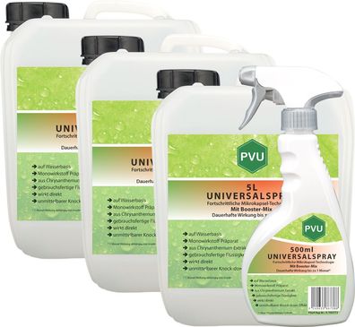 PVU 3x5L + 500ml Insekten Schutz Vernichter Mittel Spray bekämpfen gegen