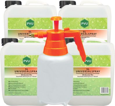 PVU 4x5L+ 2L Sprüher Insekten Schutz Vernichter Mittel Spray bekämpfen gegen