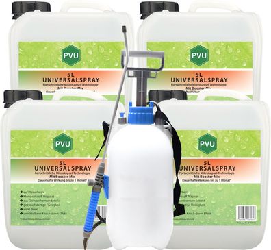 PVU 4x5L+ 5L Sprüher Insekten Schutz Vernichter Mittel Spray bekämpfen gegen