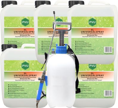 PVU 5x5L+ 5L Sprüher Insekten Schutz Vernichter Mittel Spray bekämpfen gegen