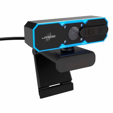 uRage Webcam REC 600 HD Web-Kamera LED Beleuchtug Mikrofon 720p USB PC Notebook