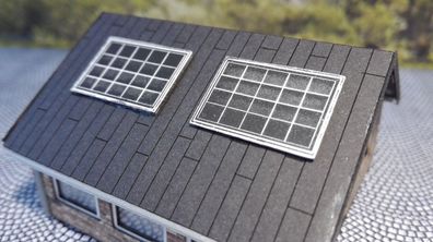 12 Solarmodule für vorhanden Häuser | Spur N 1:160 | Solarzellen Bausatz