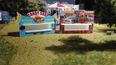2 Kirmesbuden Candy Shop + Schieß­stand | Spur N | Kirmes | Rummel | Volksfest