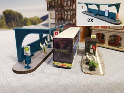 2x Busbahnhof | Spur N | Haltestelle Bausatz