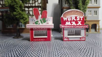 2 Kirmesbuden Eis und Currywurst | Spur N | Kirmes | Rummel | Volksfest