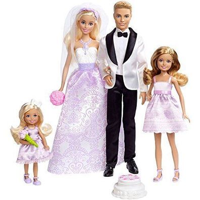 Barbie Traumhochzeit Puppen im Geschenkset mit festlicher Kleidung ab 3 Jahren