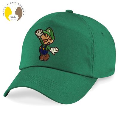 Blondie & Brownie Kinder Baseball Cap Kappe Luigi Mario Nintendo N64 Stick Patch
