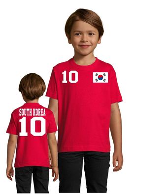 Fußball EM WM Lustig Kinder Shirt Trikot Südkorea South Korea Wunschname Nummer
