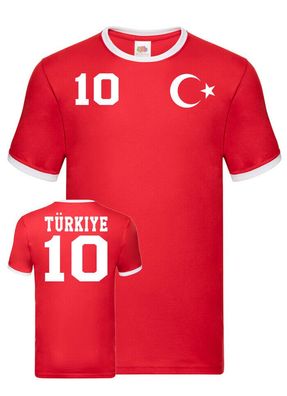 Fußball Soccer EM WM Herren Shirt Trikot Türkei Türkiye Turkey Wunschnummer Name