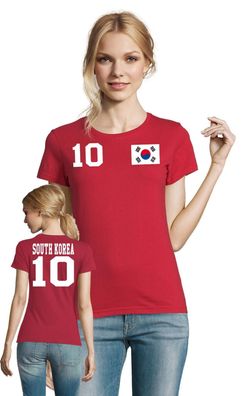 Fußball Handball EM WM Damen Shirt Trikot Südkorea South Korea Wunschname Nummer