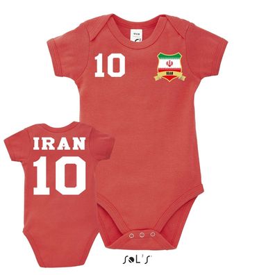 Fußball Handball Sport WM Kinder Baby Body Shirt Trikot Iran Wunschname Nummer