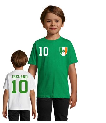 Fußball EM WM Lustig Kinder T-Shirt Irland Ireland mit Wunschname + NUMMER