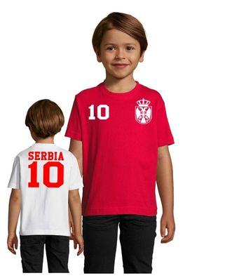 Fußball Hand EM WM Meister Kinder Shirt Trikot Serbien Serbia Wunschname Nummer