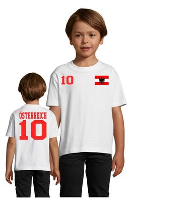 Fußball Football EM WM Kinder Shirt Trikot Österreich Austria Wunschname Nummer