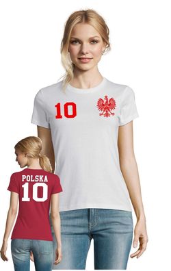 Fußball Handball EM WM Damen Shirt Trikot Polska Polen Poland Wunschname Nummer