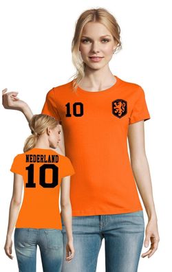Fußball Football EM WM Damen Shirt Trikot Niederlande Holland Wunschname Nummer