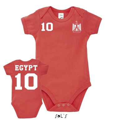 Fußball WM Baby Fun Strampler Body Trikot Ägypten Egypt Wunschname Nummer Afrika