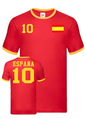 Fußball Hand EM WM Herren Shirt Trikot Spanien Espana Spain Wunschname Nummer