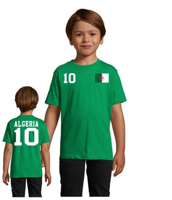 Fußball WM Kinder Fun Shirt Trikot Algerien Algeria Wunschname Nummer Afrika Cup