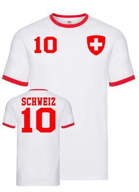 Fußball Handball EM WM Herren Shirt Trikot Schweiz Switzerland Wunschname Nummer