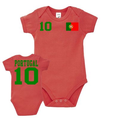Fußball Meister EM WM Baby Strampler Body Portugal Portugues Wunschname Nummer