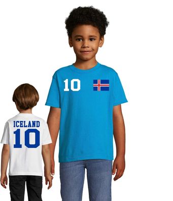 Fußball Hand Meister EM WM Kinder Shirt Trikot Island Iceland Wunschname Nummer