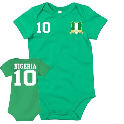 Fußball Sport Meister WM Baby Strampler Body Trikot Nigeria Wunschname Nummer